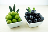 Black and Green Olives 