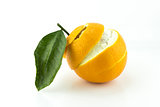 Sweet orange with peeled