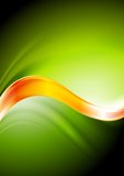 Green and orange vector waves
