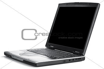 Laptop with blank black screen