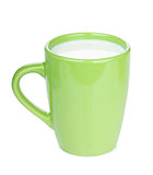 Green cup of milk