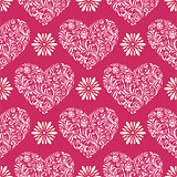 abstract florall  hearts