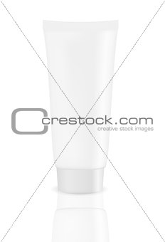 White cream tube vector illustration