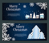 Set of cards with Christmas BALLS, stars and snowflakes, illustr