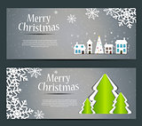 Abstract beauty Christmas and New Year banner. vector illustrati