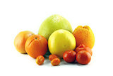 Citrus fruits isolated on white 