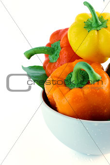 Red, Orange and Yellow sweet pepper 