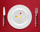 plate with pills