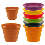 plastic garden pot