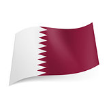 State flag of Qatar.