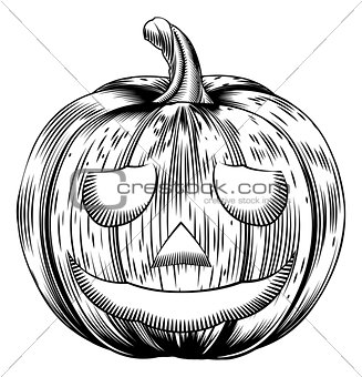 Vintage halloween pumpkin