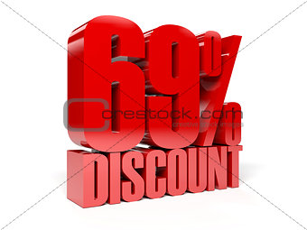 69 percent discount. Red shiny text.