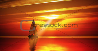 Sailing to the sunset