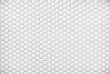 White shiny hexagon bubble tile texture background