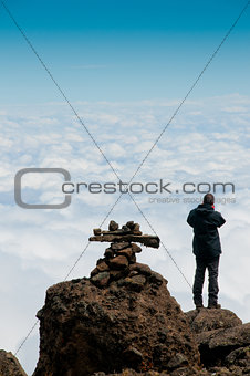 Looking over Africa, on Kilimanjaro trek