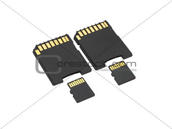 memory card on a white background