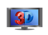 3d tv illustration design over a white background