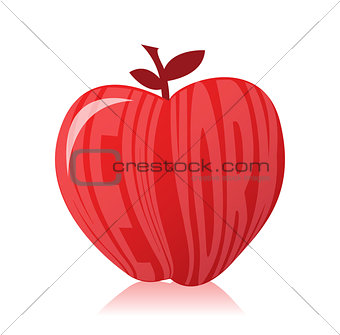 New york apple illustration design over white background