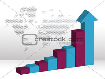 Business Chart with arrow point head