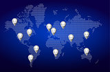 World map network background illustration design
