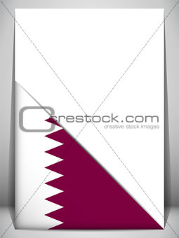 Qatar Country Flag Turning Page