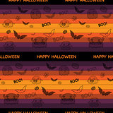 Halloween Ghost Bat Pumpkin Seamless Pattern Background