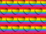 Valentine Day Gay Heart Seamless Pattern Background