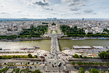 Aerial View on River Seine and Trocadero From the Eiffel Tower, 