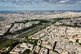 Aerial View on River Seine from the Eiffel Tower, Paris, France