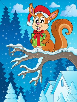 Christmas theme squirrel image 2