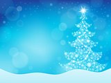 Christmas tree topic background 4
