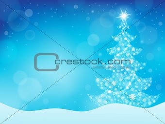 Christmas tree topic background 4