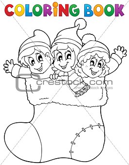 Coloring book image Christmas 1