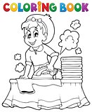 Coloring book with housewife 1