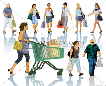 Shopping people