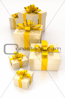 gift boxes yellow