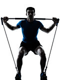 man exercising gymstick workout fitness posture
