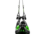 man exercising suspension training trx tired pouting silhouette
