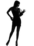 stylish silhouette woman full length