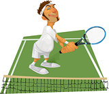 tennis player on the  court