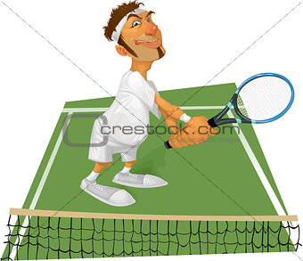 tennis player on the court