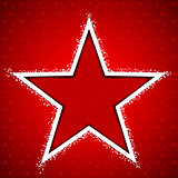 Abstract Red Christmas Star Snowflake