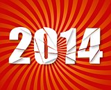 2014 Happy New Year retro background. Vector.