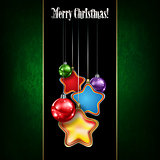 Abstract celebration greeting with Christmas decorations
