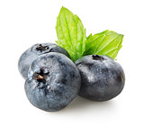 Three blueberries