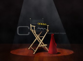Director Chair with Clapper and Megaphone