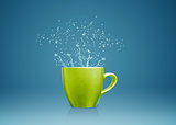 mug with water splashes