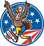 American Turkey Run Runner Cartoon