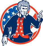 Uncle Sam American Pointing Finger Flag Retro