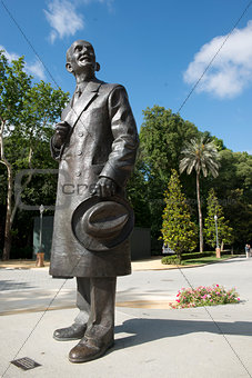 Monument to Anibal Gonzalez in the Maria Luisa Park in Seville, 